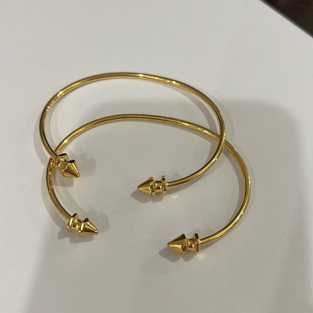 Sarah Chloe Gold Bangles - Picture 2 of 7